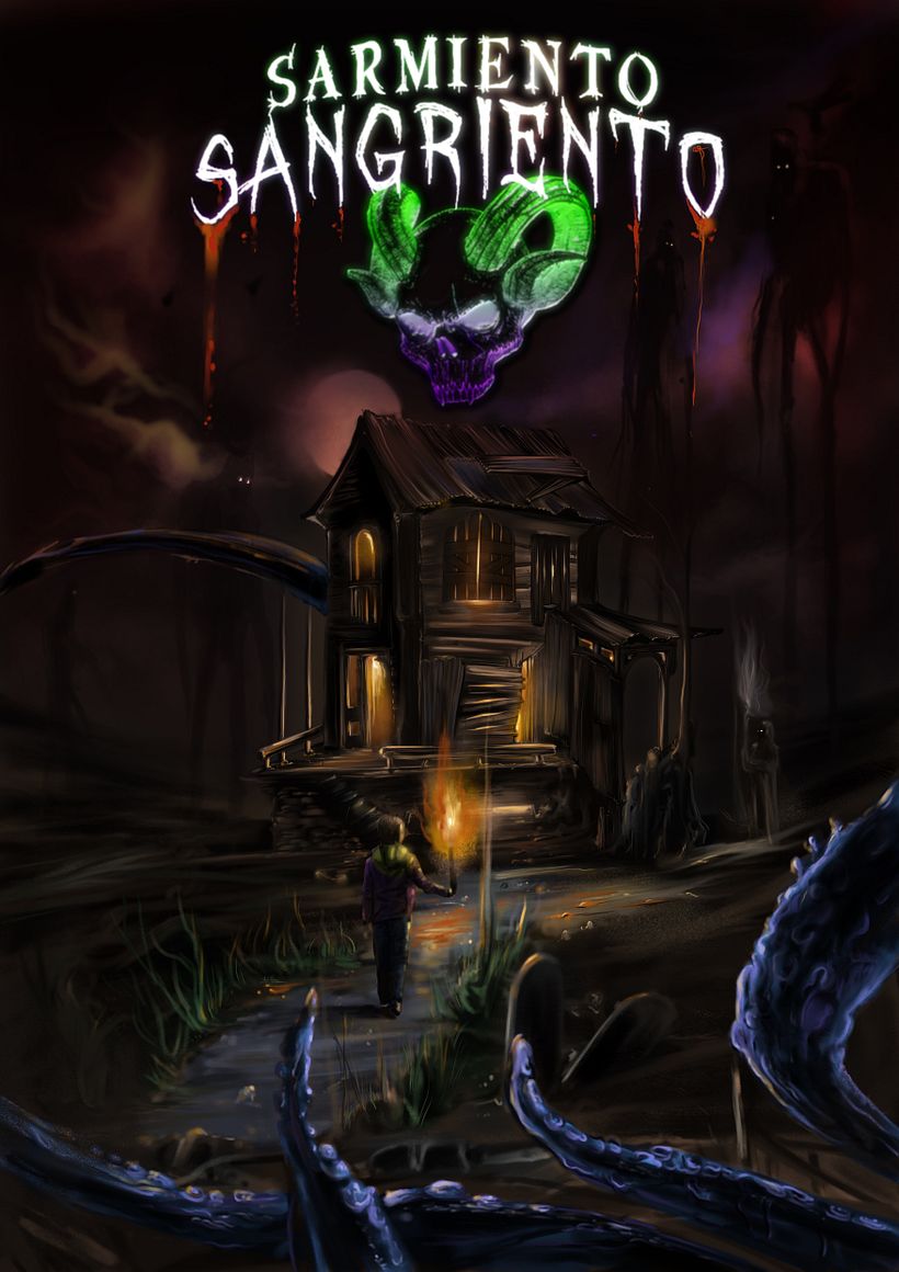 Afiche para festival Sarmiento Sangriento  -1