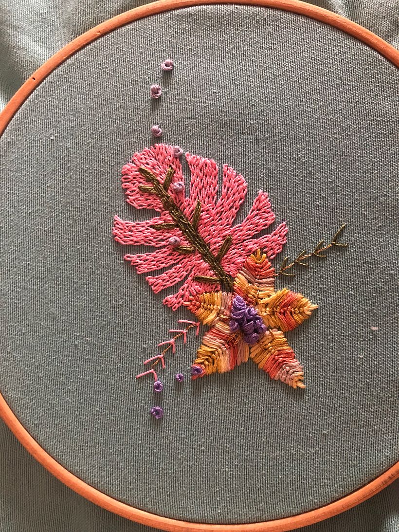 Flor bordada 0