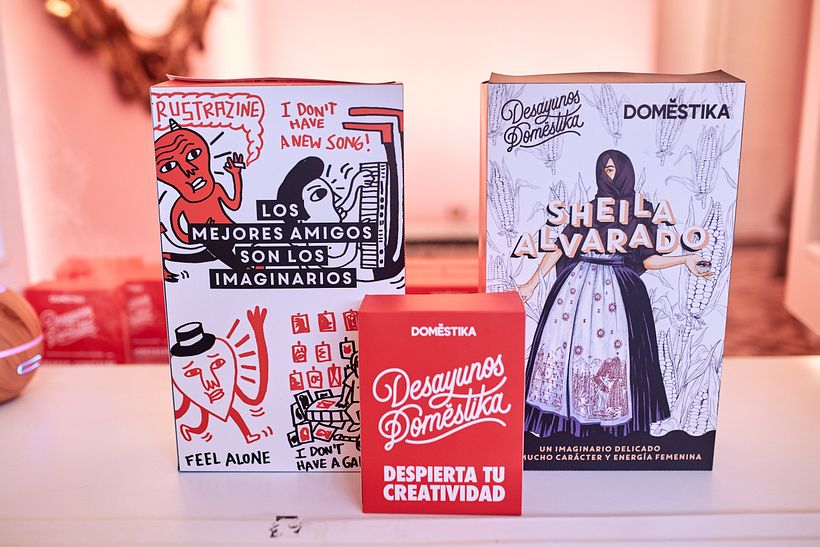Cajas de cereal conmemorativas con el arte de Amadeo y Sheila