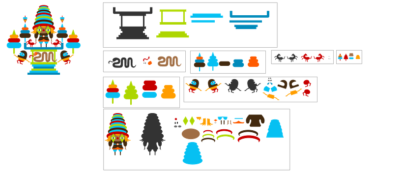 SVG de un grupo de personajes