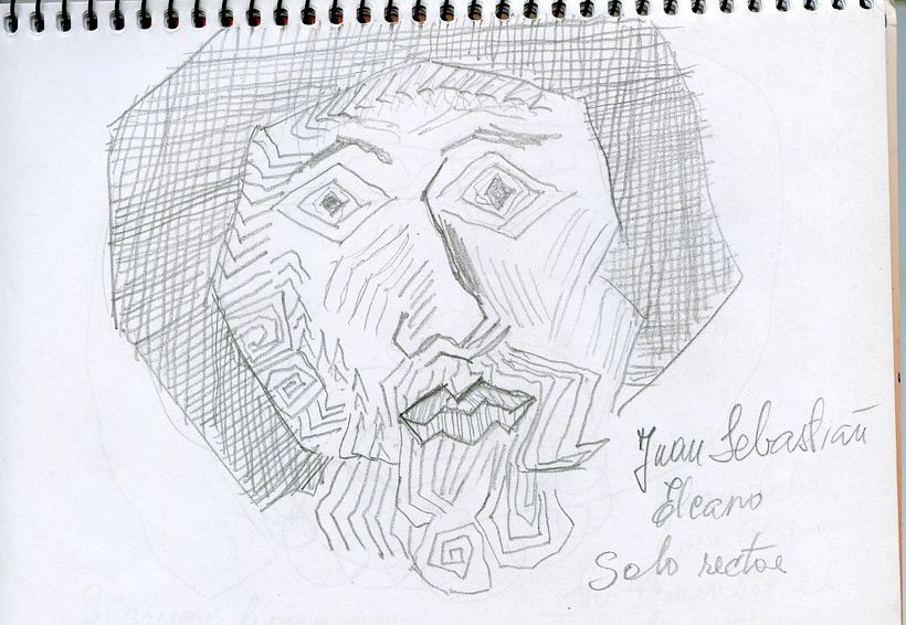 retrato de líneas rectas