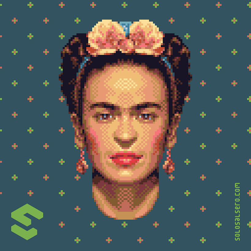 Frida Pixel Art. By SoloSalsero