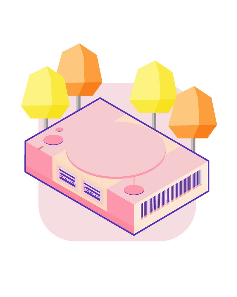 Isometric Video Game Console 0
