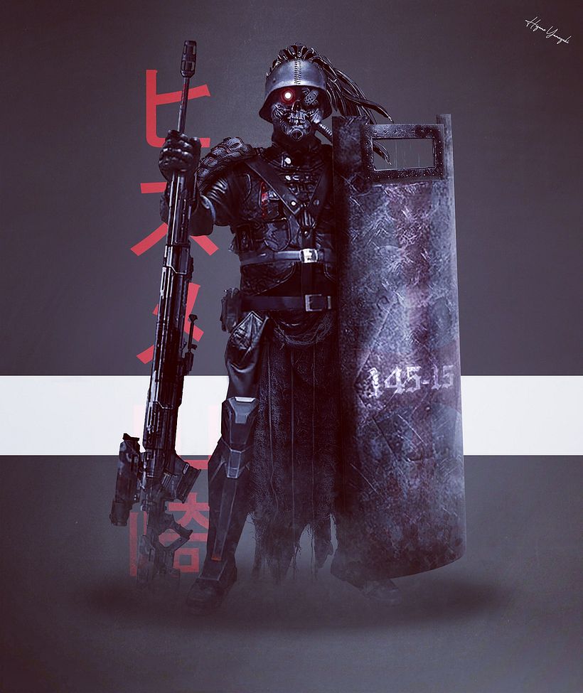 Sci-fi/Cyberpunk Characters and Weapons Concept Art 0
