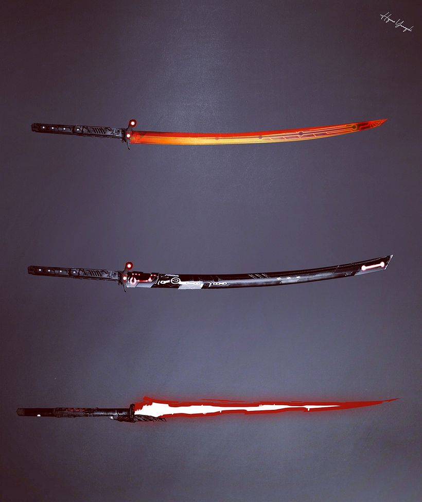 Sci-fi/Cyberpunk Characters and Weapons Concept Art 7