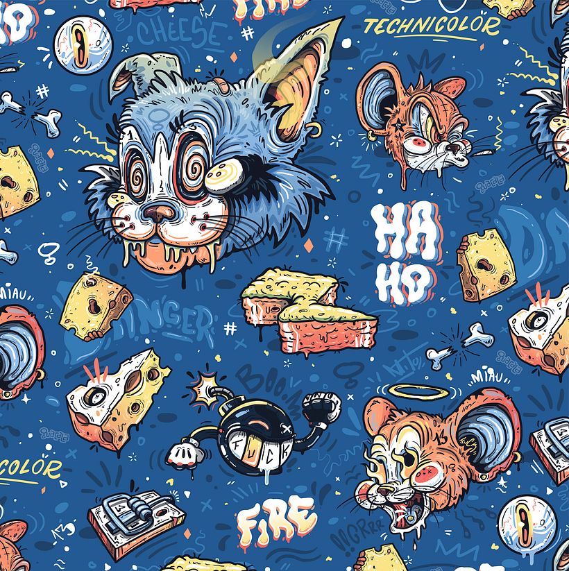 Patron de Tom & Jerry // fan art  1