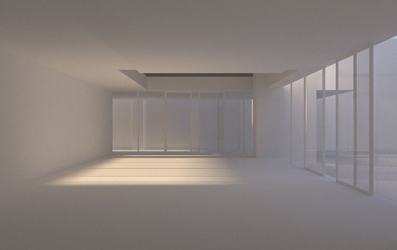 Prueba de iluminación, clay render.