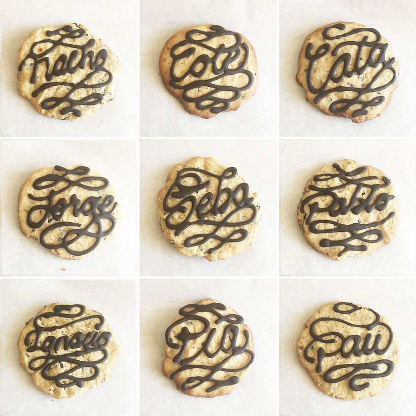 Caligrafía con chocolate 1