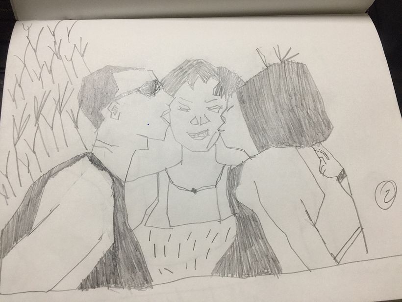 MI PRIMER DIBUJO DE UNA FOTO CON USANDO LINEAS- PROFESOR PUÑO