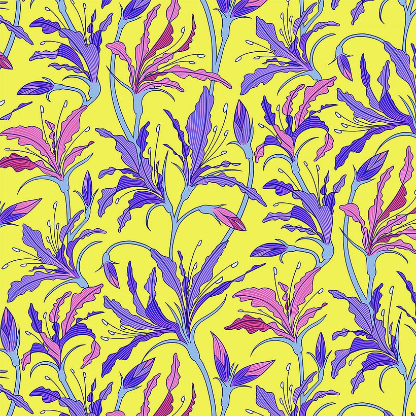 Pattern amarillo y púrpura