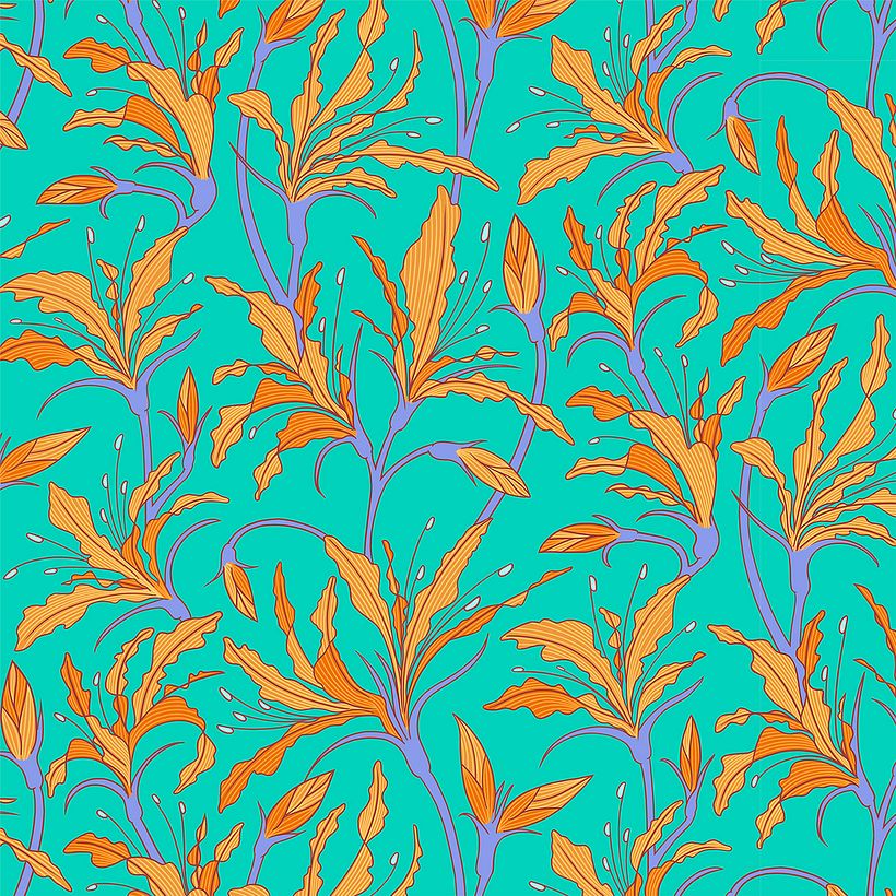 Pattern naranja y verde