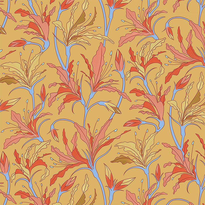 Pattern sepia y azul