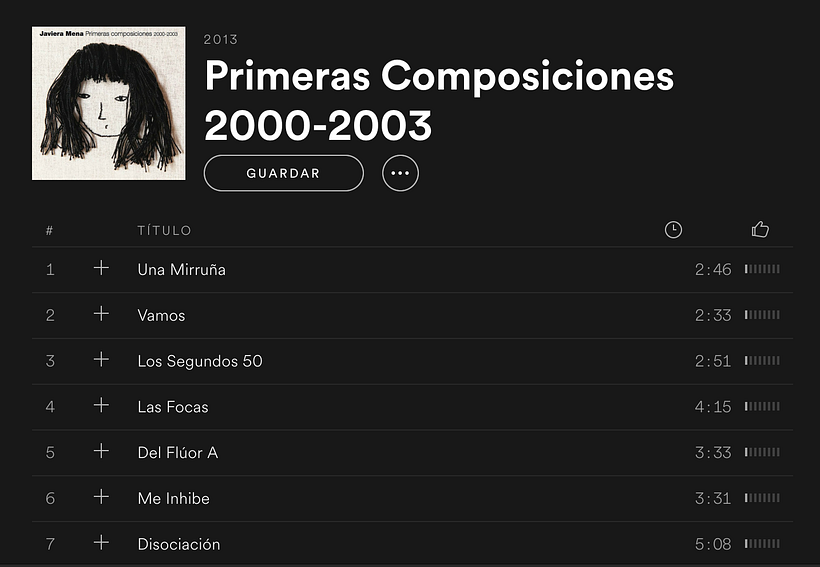 JAVIERA MENA PRIMERAS COMPOSICIONES 