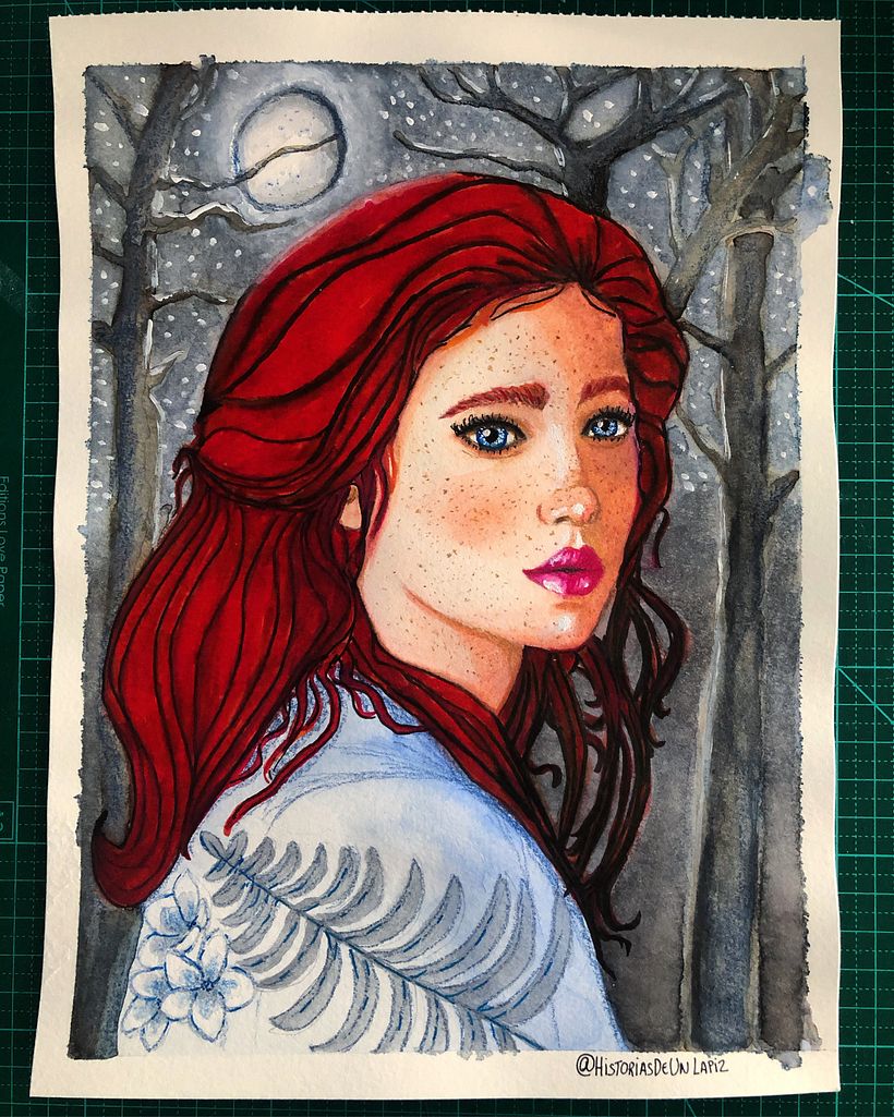 Mi Proyecto del curso: Retrato ilustrado en acuarela 0