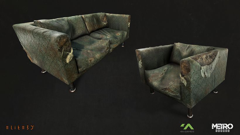 Este es un modelo que hice para el videojuego de "Metro Exodus". Me encargué de high, low, UVs, bake y textura.