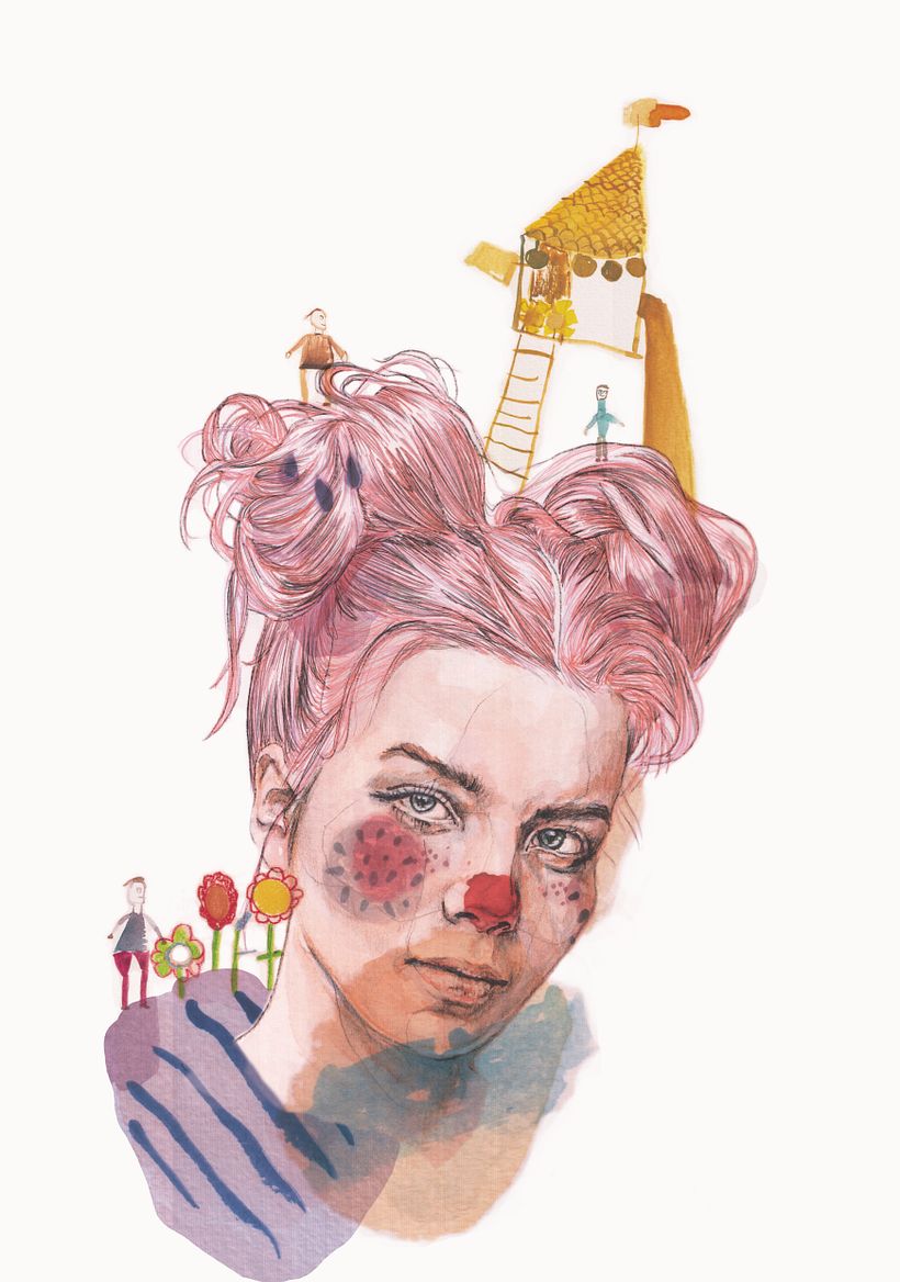 Mi Proyecto del curso: Retrato ilustrado en acuarela 0