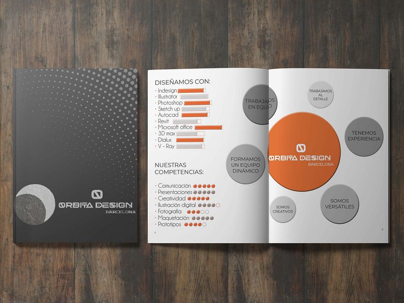 Diseño creativo y maquetación portafolio "Orbita Design Barcelona" 1