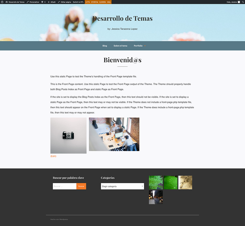 Mi Proyecto del curso: Desarrollo de temas de WordPress 0