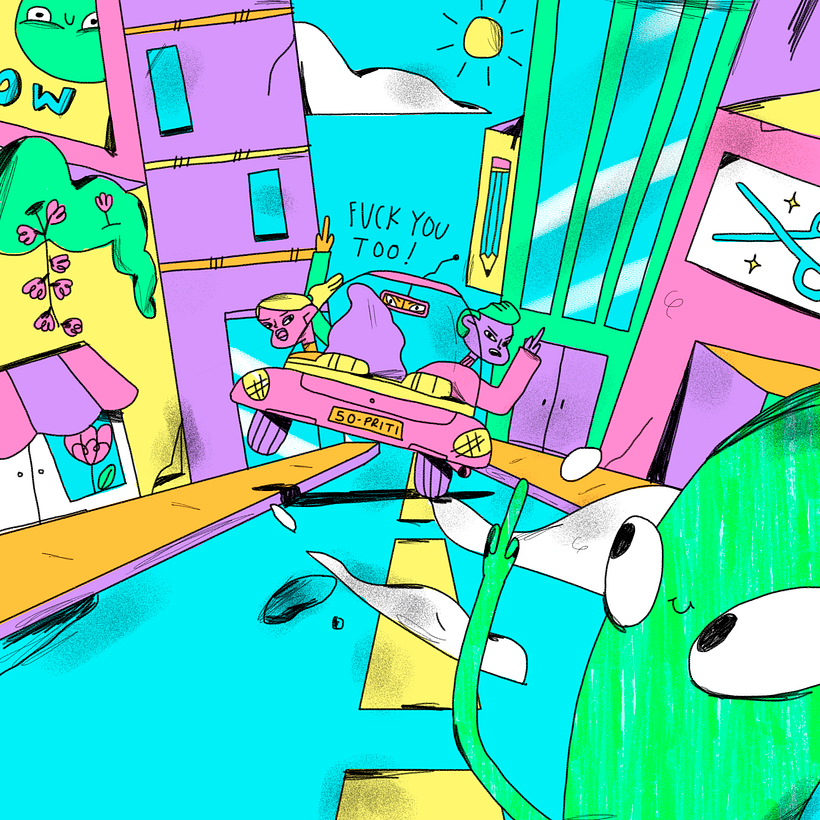 Ilustración con la que parte un episodio animado