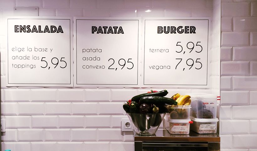 Cartelería sobre barra