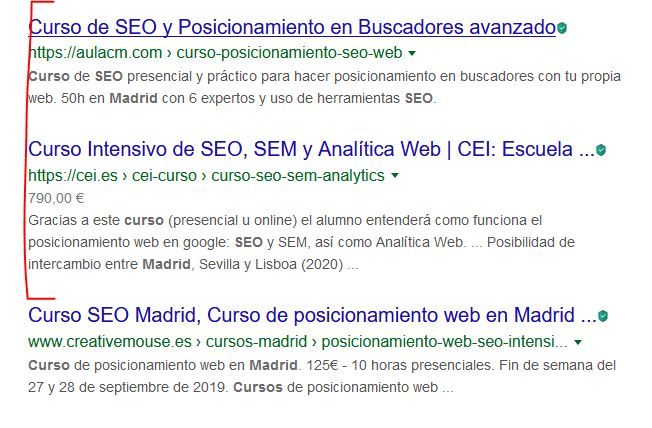 Curso intensivo de SEO en Madrid 1