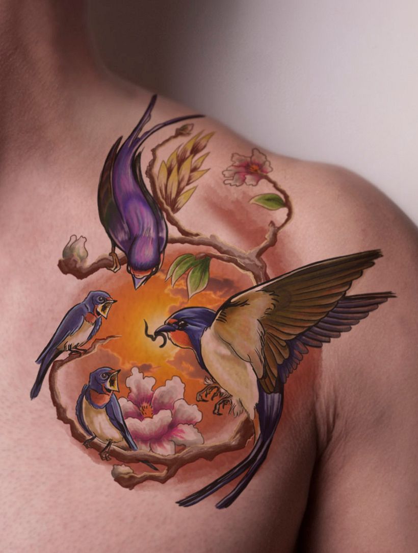 Golondrinas (Diseño de Tatuaje)