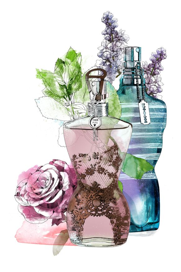 ILUSTRACIÓN TÉCNICA MIXTA_ COSMÉTICA Y BELLEZA 1