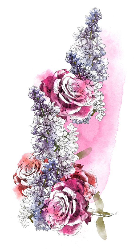 ILUSTRACIÓN TÉCNICA MIXTA_ COSMÉTICA Y BELLEZA 3