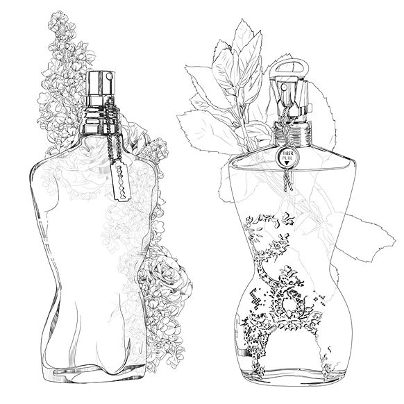 ILUSTRACIÓN TÉCNICA MIXTA_ COSMÉTICA Y BELLEZA 4