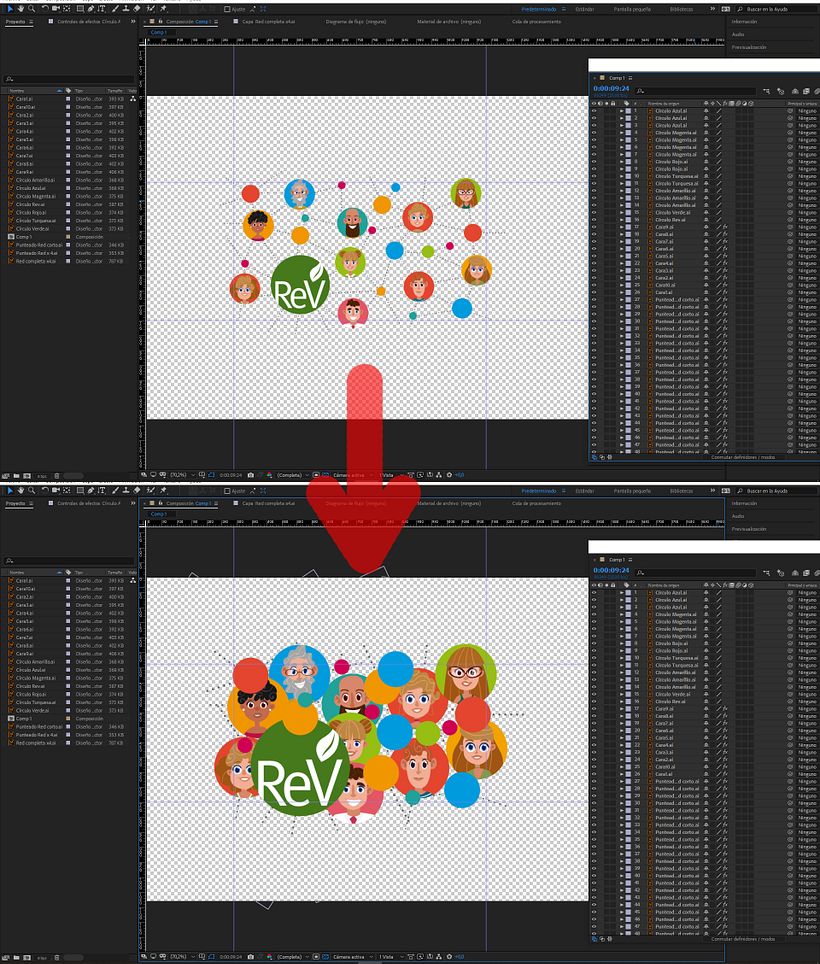 After Effects CC 2018: Cambiar escala de varias capas a la vez 1