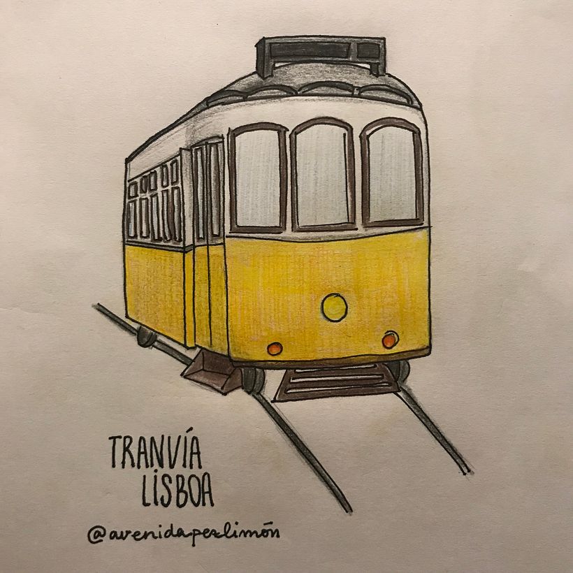 1-Tranvía Lisboa. #inktober #inktober2019 #inktoberDomestika