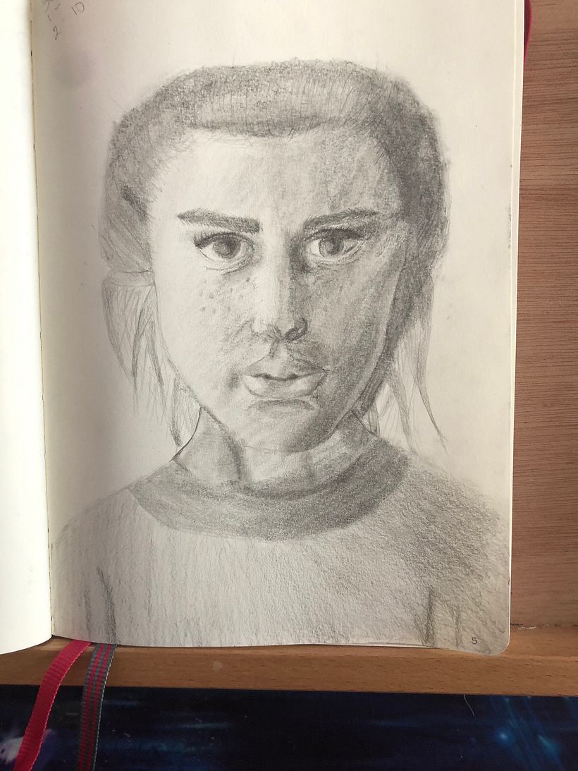 Mi Proyecto del curso: Retrato realista con lápiz de grafito 1