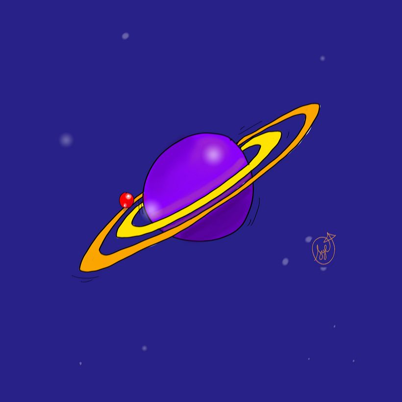 Rodando en un anillo de Saturno. 