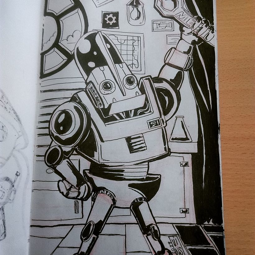 Dia #1: Robot Entusiasta #inktober #inktober2019 #inktoberDomestika