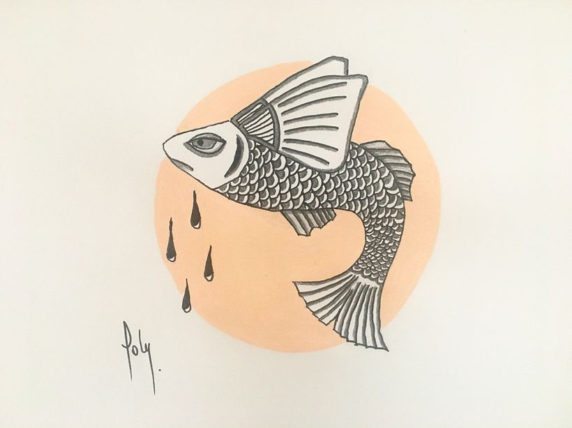 Inktober - Día 2 --- Pez Volador
