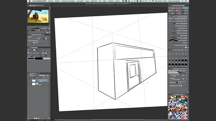 Las reglas de perspectiva nos ayudan, por ejemplo, en el dibujo de edificios