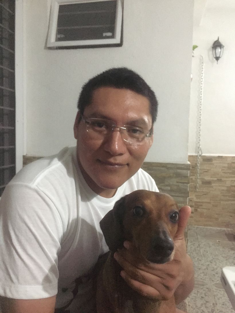 Con mi perrita Coco