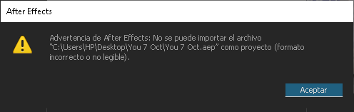 "Problema de After Effects" 1