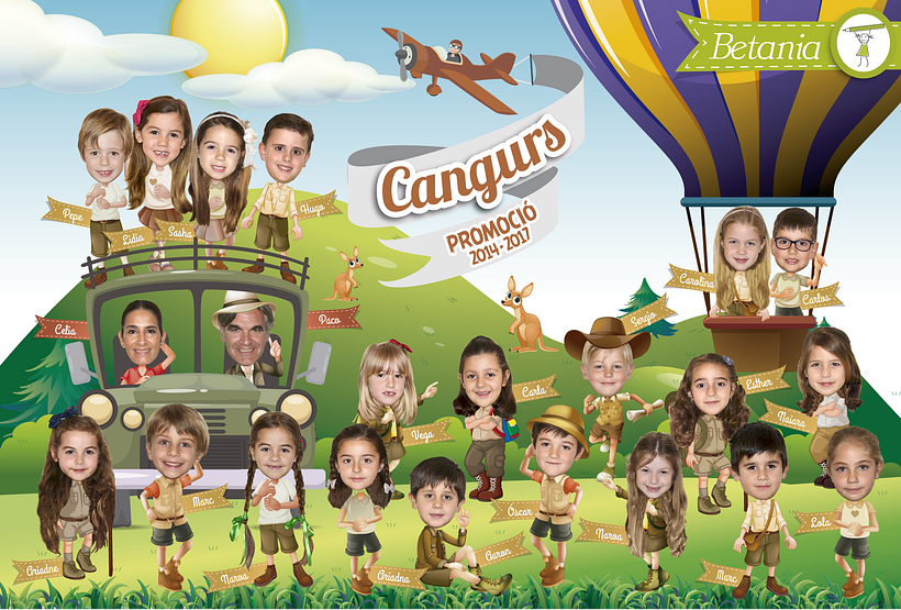 Fotografía y diseño de orla escolar.