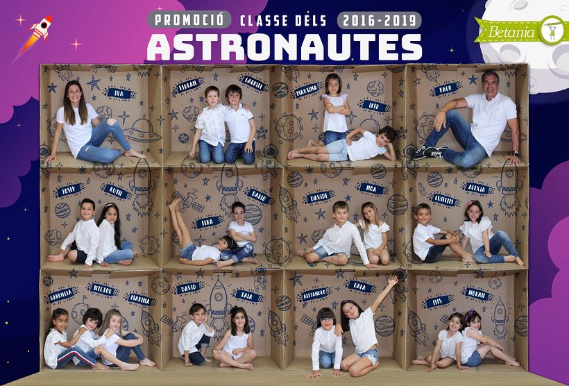 Fotografía y diseño de orla escolar.