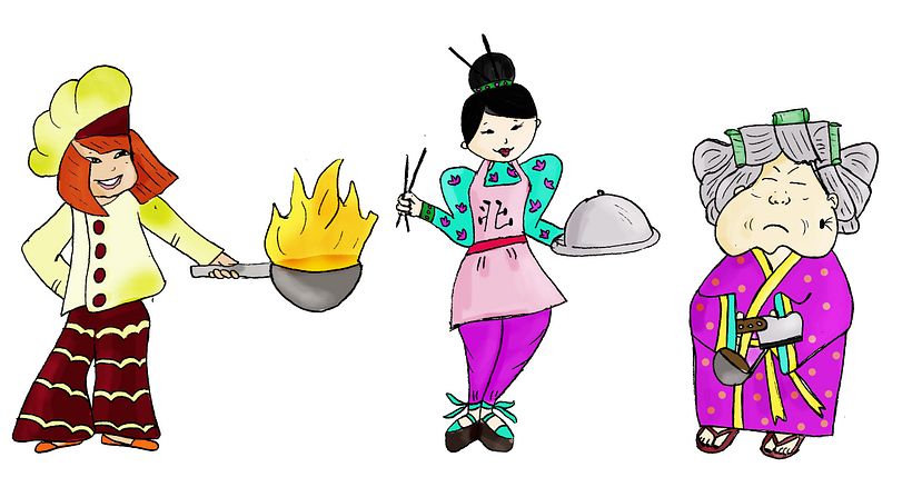 ¡Acá están las tres! No logré utilizar correctamente las herramientas de Photoshop, ¡pero hice lo mejor que pude!