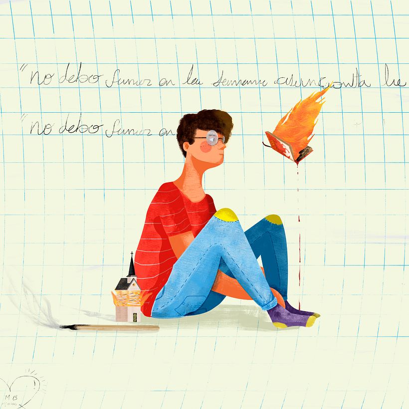 Los años queman 1984 - 2019 -  Pintura digital 