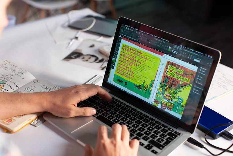 Trabajando el empaque en la computadora