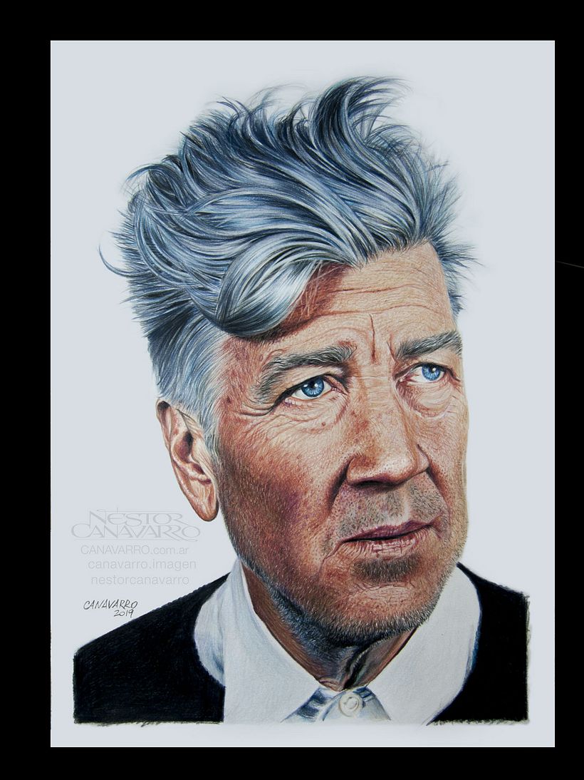David Lynch Faber Castell Polychromos and Caran d'Ache Pablo on Fabriano 4 Smooth paper 160 gr. 25 x 35 cm. 