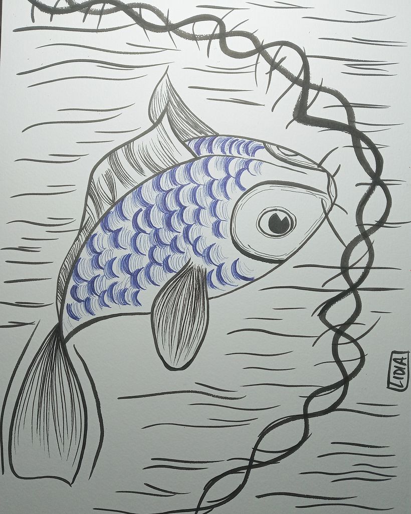 Hecho con rotring y pincel 