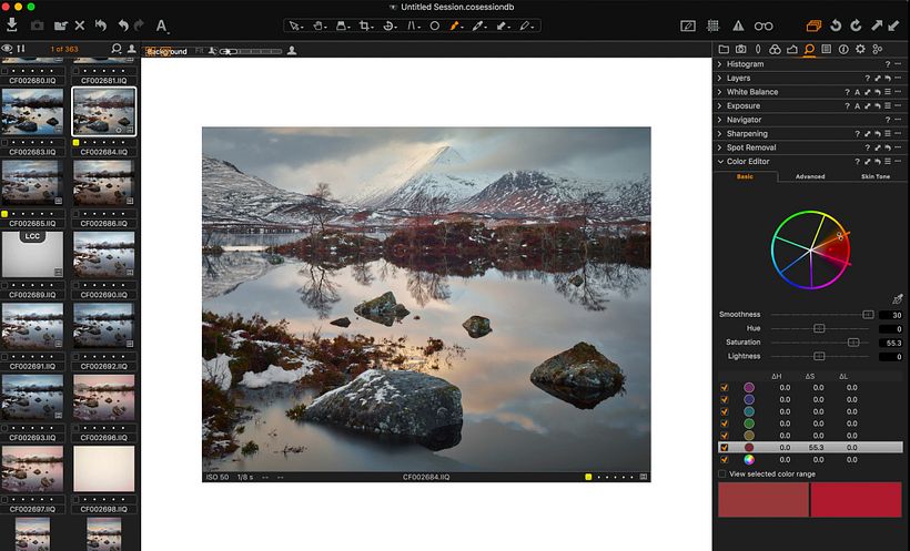 Interfaz Capture One