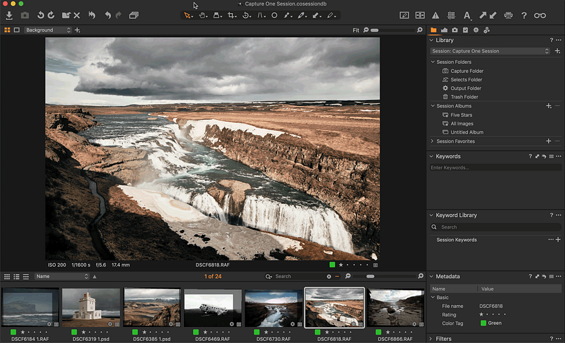 Interfaz Capture One