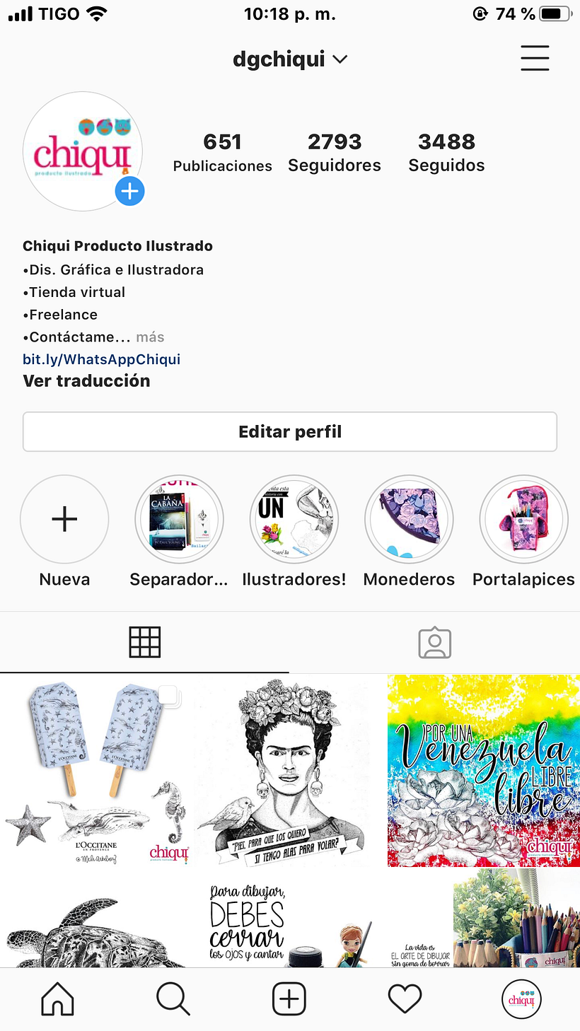 Ilustraciones en puntillismo y creación de productos... este es el que te digo que se me daño o no se como llamarlo...