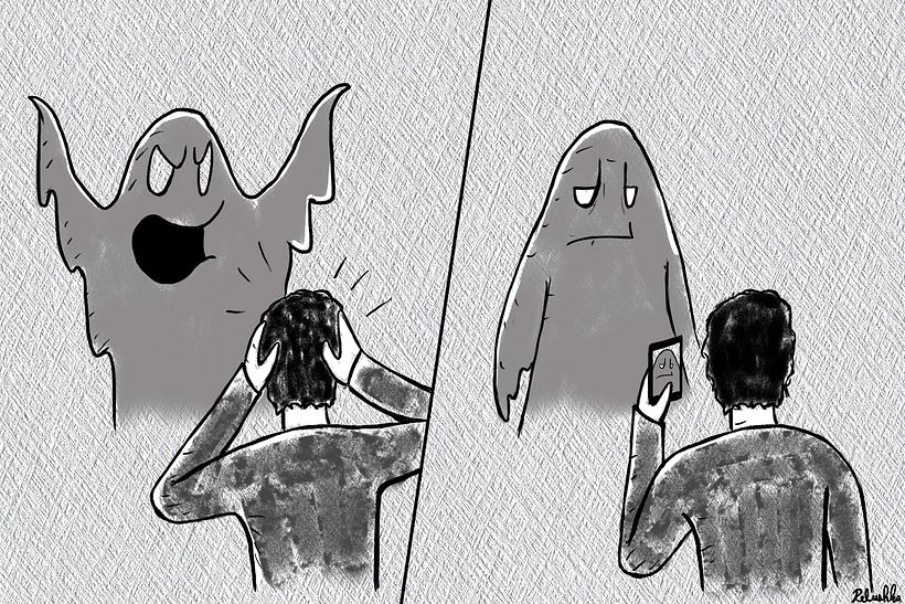 Día 22 : Fantasma #inktober #inktoberdomestika 