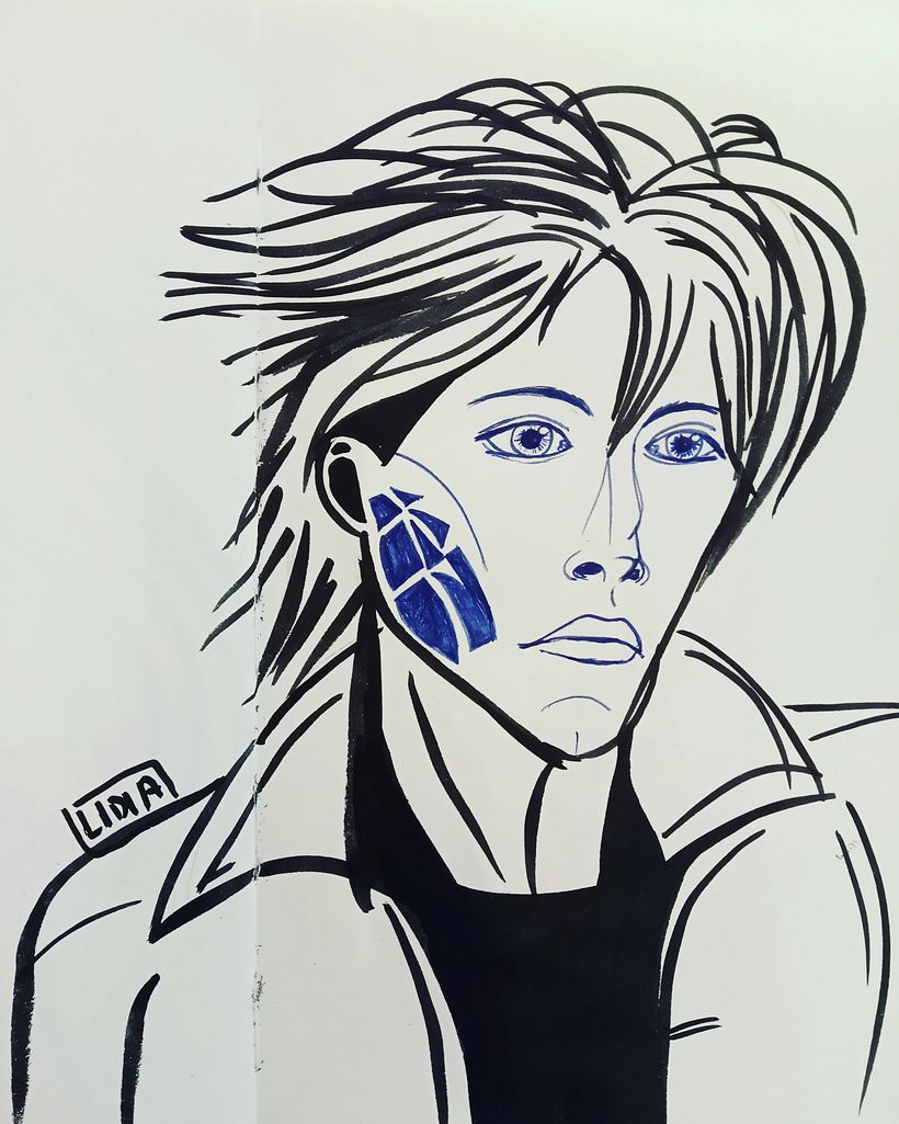 Hecho con pincel y rotring 